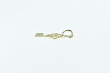 Load image into Gallery viewer, 14K Vintage Skeleton Key Trust Loyalty Symbol Charm/Pendant Yellow Gold