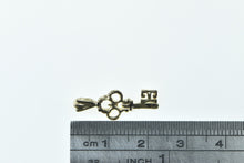 Load image into Gallery viewer, 14K Vintage Skeleton Key Trust Loyalty Symbol Charm/Pendant Yellow Gold