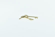 Load image into Gallery viewer, 14K Two Skeleton Key Loyalty Trust Symbol Charm/Pendant Yellow Gold