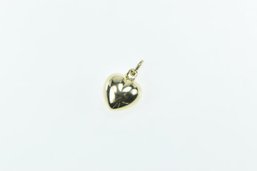 14K Heart Puffy Forget Me Not Love Symbol Charm/Pendant Yellow Gold