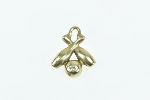 14K Bowling Pin Ball Bowl Vintage 3D Charm/Pendant Yellow Gold