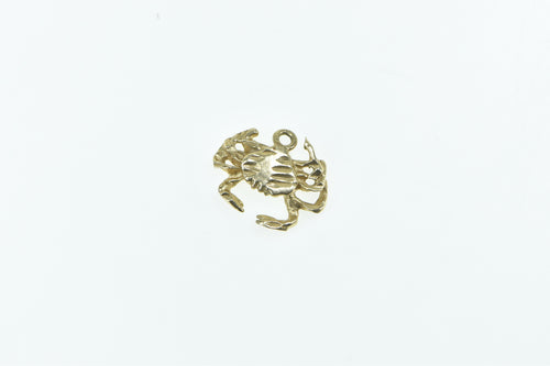 14K Cancer Zodiac Sign Crab Symbol Vintage Charm/Pendant Yellow Gold