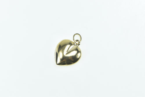 14K Heart Puffy Love Symbol Forget Me Not Charm/Pendant Yellow Gold