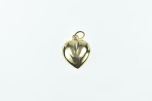 14K Heart Puffy Love Symbol Forget Me Not Charm/Pendant Yellow Gold