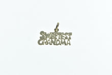 Load image into Gallery viewer, 14K Sweetest Grandma Grandmother Mothers Day Charm/Pendant Yellow Gold