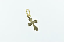 Load image into Gallery viewer, 14K Cross Christian Faith Symbol Textured Charm/Pendant Yellow Gold