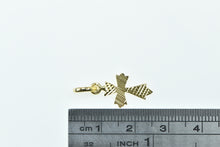 Load image into Gallery viewer, 14K Cross Christian Faith Symbol Textured Charm/Pendant Yellow Gold