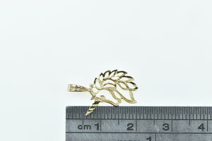 14K Diamond Cut Unicorn Unique Symbol Charm/Pendant Yellow Gold