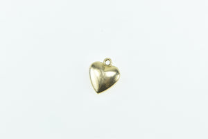 14K Puffy Heart Love Symbol Vintage Romantic Charm/Pendant Yellow Gold