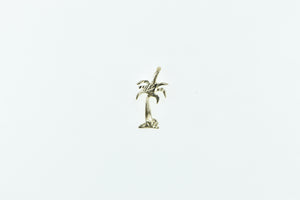 14K Palm Tree Tropical Motif Beach Travel Charm/Pendant Yellow Gold