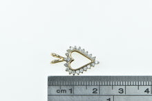 Load image into Gallery viewer, 10K Vintage Diamond Heart Love Romantic Pendant Yellow Gold