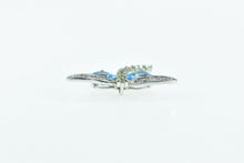 Load image into Gallery viewer, 10K Blue Topaz Peridot Dragonfly Change Symbol Pendant White Gold