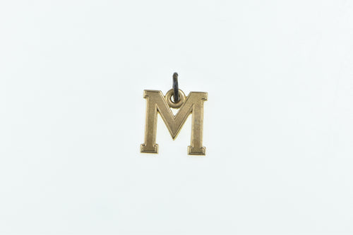 10K M Monogram Letter Initial Name Personalized Charm/Pendant Yellow Gold