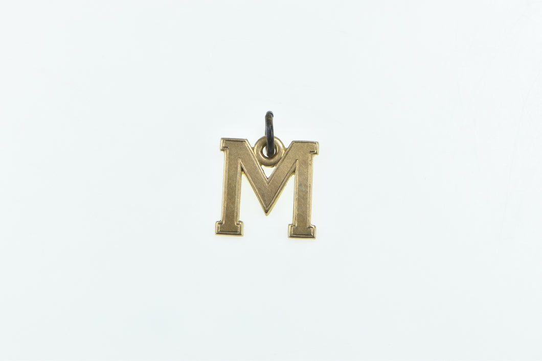 10K M Monogram Letter Initial Name Personalized Charm/Pendant Yellow Gold