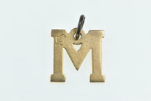 Load image into Gallery viewer, 10K M Monogram Letter Initial Name Personalized Charm/Pendant Yellow Gold