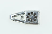 Load image into Gallery viewer, 10K Vintage Squared Classic Fashion Statement Pendant White Gold