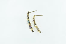 Load image into Gallery viewer, 14K Amethyst Blue Topaz Marquise Drop Fashion Earrings Yellow Gold