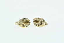 Load image into Gallery viewer, 14K Vintage Curved Twist Fashion Statement Stud Earrings Yellow Gold