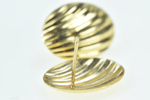 Load image into Gallery viewer, 14K High Relief Oval Vintage Fashion Stud Earrings Yellow Gold