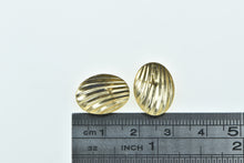 Load image into Gallery viewer, 14K High Relief Oval Vintage Fashion Stud Earrings Yellow Gold