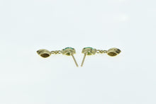 Load image into Gallery viewer, 14K Vintage Diamond Emerald Dangle Fashion Earrings Yellow Gold