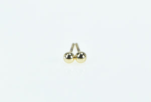 14K 3.0mm Vintage Ball Sphere Classic Stud Earrings Yellow Gold