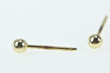 Load image into Gallery viewer, 14K 3.0mm Vintage Ball Sphere Classic Stud Earrings Yellow Gold