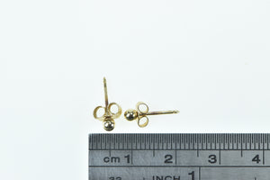 14K 3.0mm Vintage Ball Sphere Classic Stud Earrings Yellow Gold