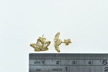 Load image into Gallery viewer, 14K Filigree Star Vintage Fashion Stud Earrings Yellow Gold