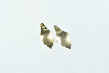 Load image into Gallery viewer, 14K Diamond Cut Vintage Classic Leaf Stud Earrings Yellow Gold