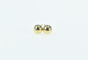 14K 5.0mm Vintage Classic Round Ball Stud Earrings Yellow Gold