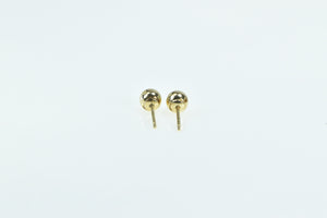 14K 5.0mm Vintage Classic Round Ball Stud Earrings Yellow Gold