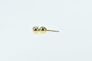 14K 5.0mm Vintage Classic Round Ball Stud Earrings Yellow Gold