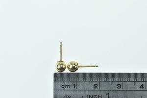 14K 5.0mm Vintage Classic Round Ball Stud Earrings Yellow Gold