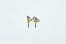 Load image into Gallery viewer, 14K Pear Tanzanite Solitaire Classic Stud Earrings Yellow Gold