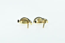 Load image into Gallery viewer, 14K Tri Tone Vintage Curved Twist Fashion Stud Earrings Yellow Gold