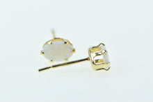 Load image into Gallery viewer, 14K Oval Vintage Natural Opal Classic Stud Earrings Yellow Gold