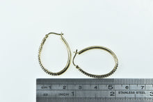 Load image into Gallery viewer, 10K 0.80 Ctw Diamond 29.6mm Oval Fashion Hoop Earrings Yellow Gold