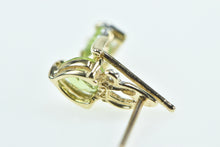 Load image into Gallery viewer, 10K Heart Peridot Diamond Accent Vintage Stud Earrings Yellow Gold