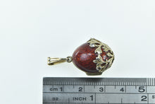 Load image into Gallery viewer, Sterling Silver Red Enamel Tree Branch Cubic Zirconia Locket Pendant