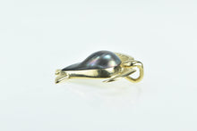 Load image into Gallery viewer, 18K Pear Tahitian Pearl Vintage Sea Turtle Ocean Pendant Yellow Gold