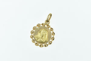 18K Virgin Mary Mother of Jesus Christian Italian Charm/Pendant Yellow Gold