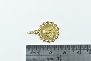 18K Virgin Mary Mother of Jesus Christian Italian Charm/Pendant Yellow Gold