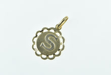 Load image into Gallery viewer, 18K Vintage S Monogram Scalloped Initial Letter Charm/Pendant Yellow Gold