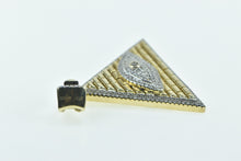 Load image into Gallery viewer, Sterling Silver Gold Plated All Seeing Eye Pyramid CZ Pendant