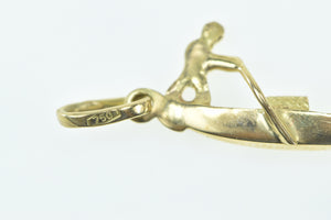 18K 3D Venetian Gondola Venice Italy Travel Charm/Pendant Yellow Gold