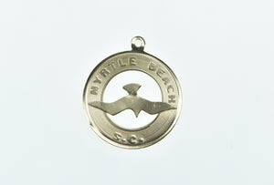 14K Myrtle Beach South Carolina Sea Gull Travel Charm/Pendant Yellow Gold