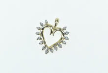 Load image into Gallery viewer, 10K Vintage Diamond Heart Love Symbol Romantic Pendant Yellow Gold