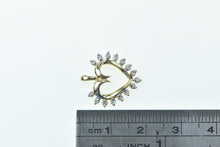 Load image into Gallery viewer, 10K Vintage Diamond Heart Love Symbol Romantic Pendant Yellow Gold