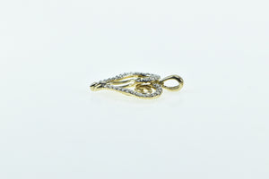 10K 0.34 Ctw Heart Love Symbol Romantic Pendant Yellow Gold